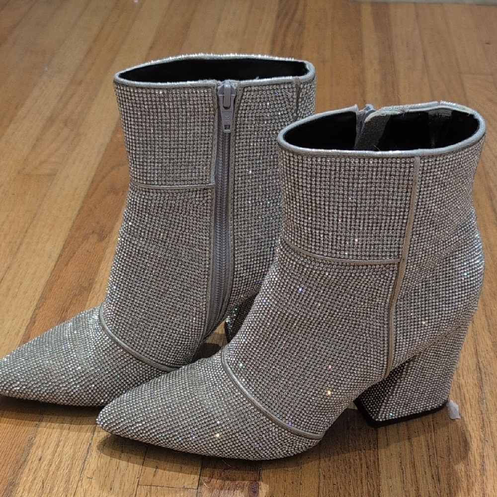 Silver Ankle Booties - Picture 2 of 7